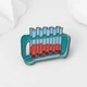Значок (пин) BROCHE брошь бижутерия Медицина Пробирки зелёный BRGV114526 - изображение 2
