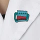Значок (пин) BROCHE брошь бижутерия Медицина Пробирки зелёный BRGV114526 - изображение 4