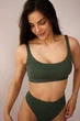 Купальник с высокими плавками Perfect Female basic L Хаки (153SW/21TOH/Dgr) - изображение 2