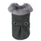 Пальто з хутряним коміром для собак Derby Grey, S - зображення 2