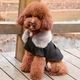 Пальто з хутряним коміром для собак Derby Black, S - зображення 1