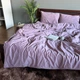 Постільна білизна Washed Cotton Євро 200 x 215 Варена бавовна Бузкова 50 х 70 - зображення 2