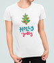 Женская Новогодняя футболка Stedman с принтом Ёлка Холли Holly jolly Белый XXL - изображение 1
