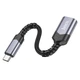 Кабель-переходник HOCO UA24 Type-C male to USB female 3.0 converter Metal Gray (6942007608848) - изображение 2