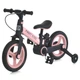 Велосипед-біговел (велобіг) PROFI KIDS MB 1021-3 з батьківською ручкою та гумовими колесами 12", Чорно-рожевий - зображення 8