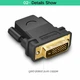 Переходник адаптер UGREEN 20124 DVI 24+1 Male to HDMI Female Adapter Black (UGR-20124) - изображение 3