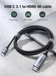 Кабель UGREEN MM142 Type-C to HDMI Male to Male Cable Aluminum Shell 1.5m Grey-Black (UGR-50570) - зображення 5