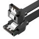 Кабель UGREEN US217 Angled SATA 3 Data Cable 0.5m Black (UGR-30797) - изображение 1
