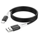 Кабель HOCO X82 USB to Type-C 3A 1m silicone connectors Black (6931474768575) - зображення 1