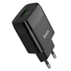 Зарядное устройство HOCO C72Q Glorious single port QC3.0 charger 18W Black (6931474732507) - изображение 1