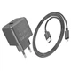 Мережевий зарядний пристрій Hoco CS11A, USB, чорний + кабель USB to Lightning - зображення 3