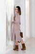 Елегантна ангорова сукня міді з розрізом Fashion 42/44 мокко - зображення 2