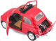 Metalowy model samochodu BBurago Fiat 500L 1968 1:24 Czerwony (4893993220991) - obraz 5