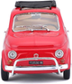 Metalowy model samochodu BBurago Fiat 500L 1968 1:24 Czerwony (4893993220991) - obraz 6