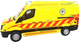 Metalowy model samochodu BBurago Volkswagen Crafter Ambulans 1:50 (4893993320110) - obraz 3