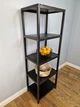 Стелаж (этажерка) 1500х520х360 мм WoodDecor из натурального дерева Черный - изображение 3