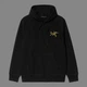 Худи унисекс с рисунком логотипа на клетке Arcteryx размер S черного цвета - изображение 1