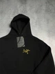 Худи унисекс с рисунком логотипа на клетке Arcteryx размер S черного цвета - изображение 6