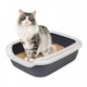 Туалет для котів з бортиком Природа Comfort L 49*39*15 см (сірий) - зображення 2