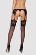 Панчохи під пояс із широким мереживом 810-STO-1 black Obsessive L/XL black (6000000771058) - изображение 2