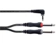 Комутаційний кабель mini Jack 3,5 stereo - 2x Jack 6,3 mono 1м Cordial EY 1 WRPP - зображення 2