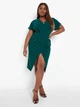 Сукня літня жіноча Boohoo PZZ09383 54 Темно-зелена (KAY2000001549735) - зображення 3