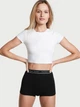 Котонові високі трусики-шорти Victoria's Secret M чорні 26825369 - изображение 1
