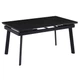 Дизайнерський розкладний обідній стіл Just Relax “Palermo DARK GRAPHITE” min150x90 max210х90 з Керамічною Темно-сірою поверхнею - зображення 1