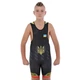 Трико для борьбы детское Ukraine SP-Sport 6607-1 размер 6XS (133-137см) Black - изображение 1