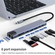 USB 3.0 хаб + кардридер + конвертер HDMI 4K, LAN 8 в 1 SmartGo - изображение 3