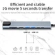 USB 3.0 хаб + кардридер + конвертер HDMI 4K, LAN 8 в 1 SmartGo - изображение 5