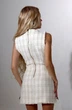 Твідова сукня з золотистою ниткою Evangeline S біла - изображение 4