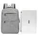 Міський рюкзак 3в1 Backpack 9018 — універсальний дорожній набір, сірий колір - изображение 7