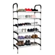 Полиця для взуття 6 секцій New shoe rack 56 х 28 х 113 см складана металева містка підставка під взуття - зображення 1