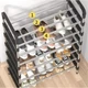 Полиця для взуття 6 секцій New shoe rack 56 х 28 х 113 см складана металева містка підставка під взуття - зображення 2