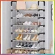 Полиця для взуття 6 секцій New shoe rack 56 х 28 х 113 см складана металева містка підставка під взуття - зображення 3