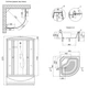Душовий бокс Lidz Tani SB90x90.SAT.HIGH.GR, скло тоноване 4 мм - зображення 2