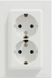 Розетка двойная Schneider Electric Asfora с заземляющим контактом Белая (EPH9900121) - изображение 2