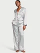 Піжама Сатинова (сорочка + штани) Victoria's Secret Glazed Satin Dew Drop Long Pajama Set XS Блакитний (26935446) - зображення 1