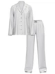 Піжама Сатинова (сорочка + штани) Victoria's Secret Glazed Satin Dew Drop Long Pajama Set XS Блакитний (26935446) - зображення 4