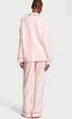 Піжама фланель Victoria's Secret Flannel Long Pajama Set (сорочка+штани) S-short Рожева смужка - зображення 3
