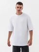 Футболка хлопковая длинная мужская Ray Oversize Unisex U0104M 2XL/3XL White (RAY2000000022536) - изображение 1