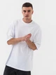 Футболка хлопковая длинная мужская Ray Oversize Unisex U0104M 2XL/3XL White (RAY2000000022536) - изображение 3