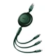 Кабель Baseus Bright Mirror 2 Series Retractable 3-in-1 Fast Charging Data Cable USB to M+L+C 3.5A 1.1m Green (CAMJ010006) - изображение 5