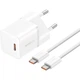 Сетевое зарядное устройство Baseus GaN5 Fast Charger(mini) Type-C 20W + Cable Type-C to Type-C P10110900213-01 White - изображение 1