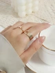 Парные кластерные кольца Бабочки золотистые - изображение 7