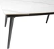 Обеденный стол HESTIA B5621-3 120(180)x80x75 см Яркий горный камень + черный песок, глянцевое покрытие (АР000106667) - изображение 3