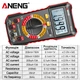 Портативний цифровий мультиметр тестер Aneng SZ305 NCV - зображення 9