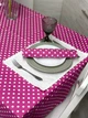 Скатерть водоотталкивающая Delux Textil Малиновая в горошек 140 х 110 см (366292) - изображение 3