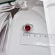 Срібна каблучка з натуральним рубіном 5.815ct, вага виробу 5,07 гр (2159605) - зображення 5